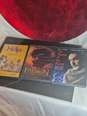 Lot of 3 DVDs -  The Help, The Passion Of The Christ, & The Name Of The Rose